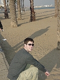 John On Beach In Barcelona